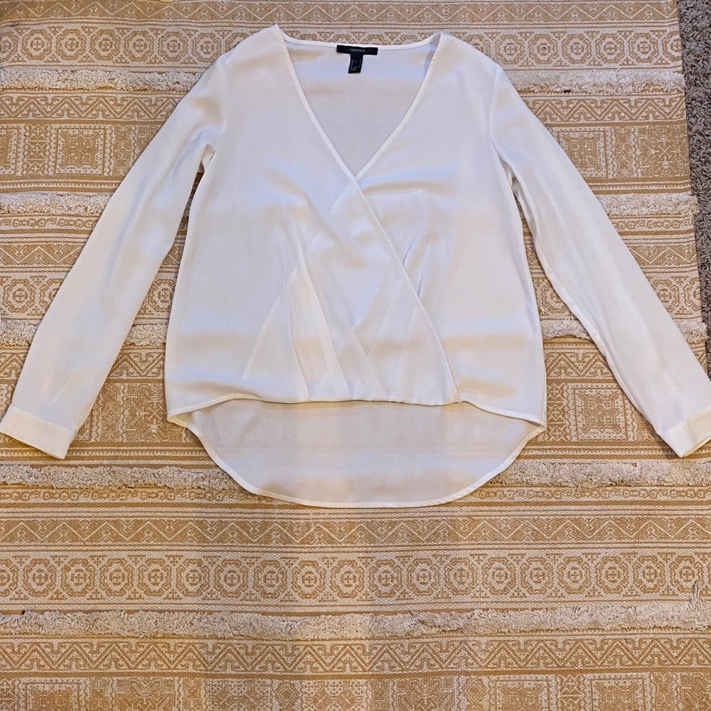 Long sleeve white blouse